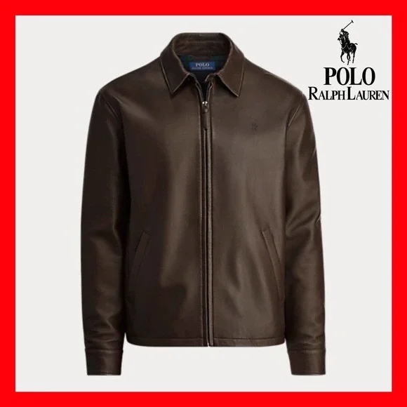 ジャケット・アウター Ralph Lauren leather jacket dark brown Men's Lambskin Leather Jacket | Ralph Lauren